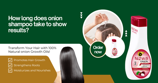 How long does onion shampoo take to show results?