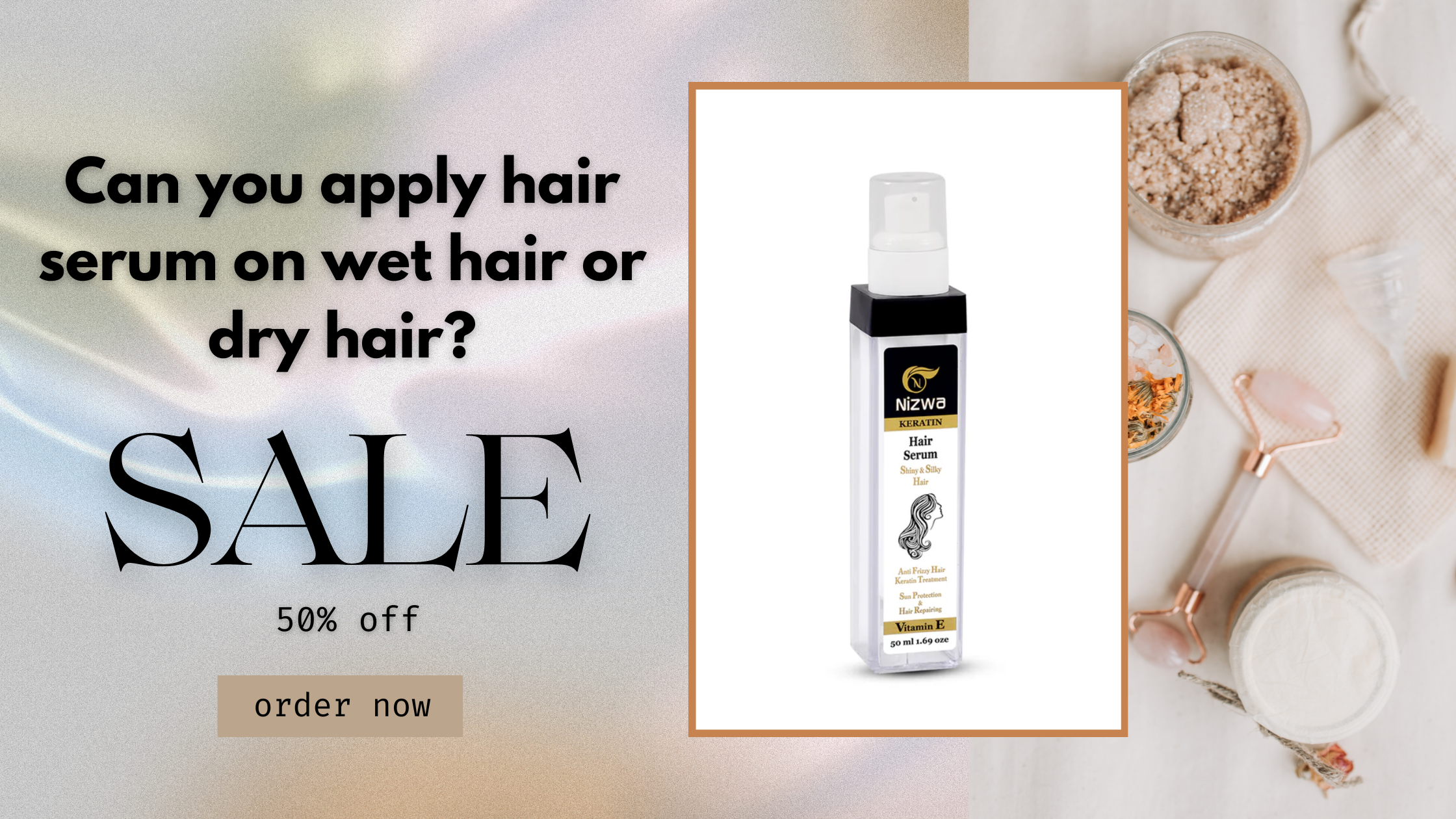 Can you apply hair serum on wet hair or dry hair?