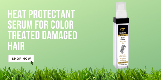 Heat protectant serum for color treated damaged hair – Nizwa International