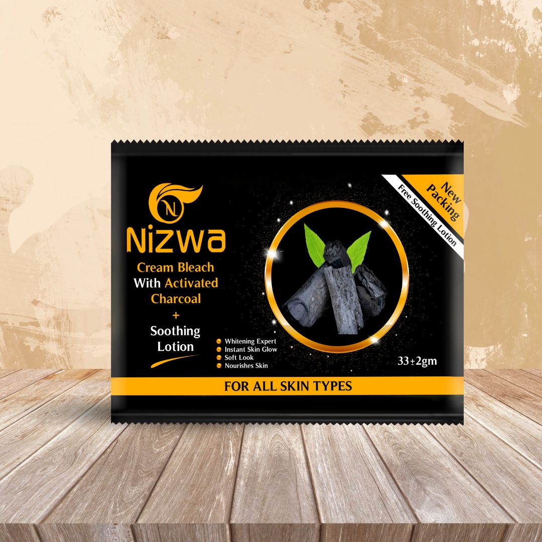 Nizwa Charcoal Bleach Sachet for oily and sensitive skin Pakistan
