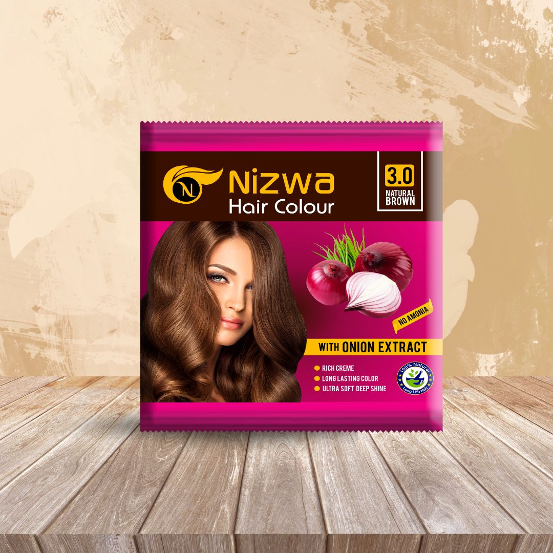 Vibrant shiny hair after using Nizwa International Onion Hair Color