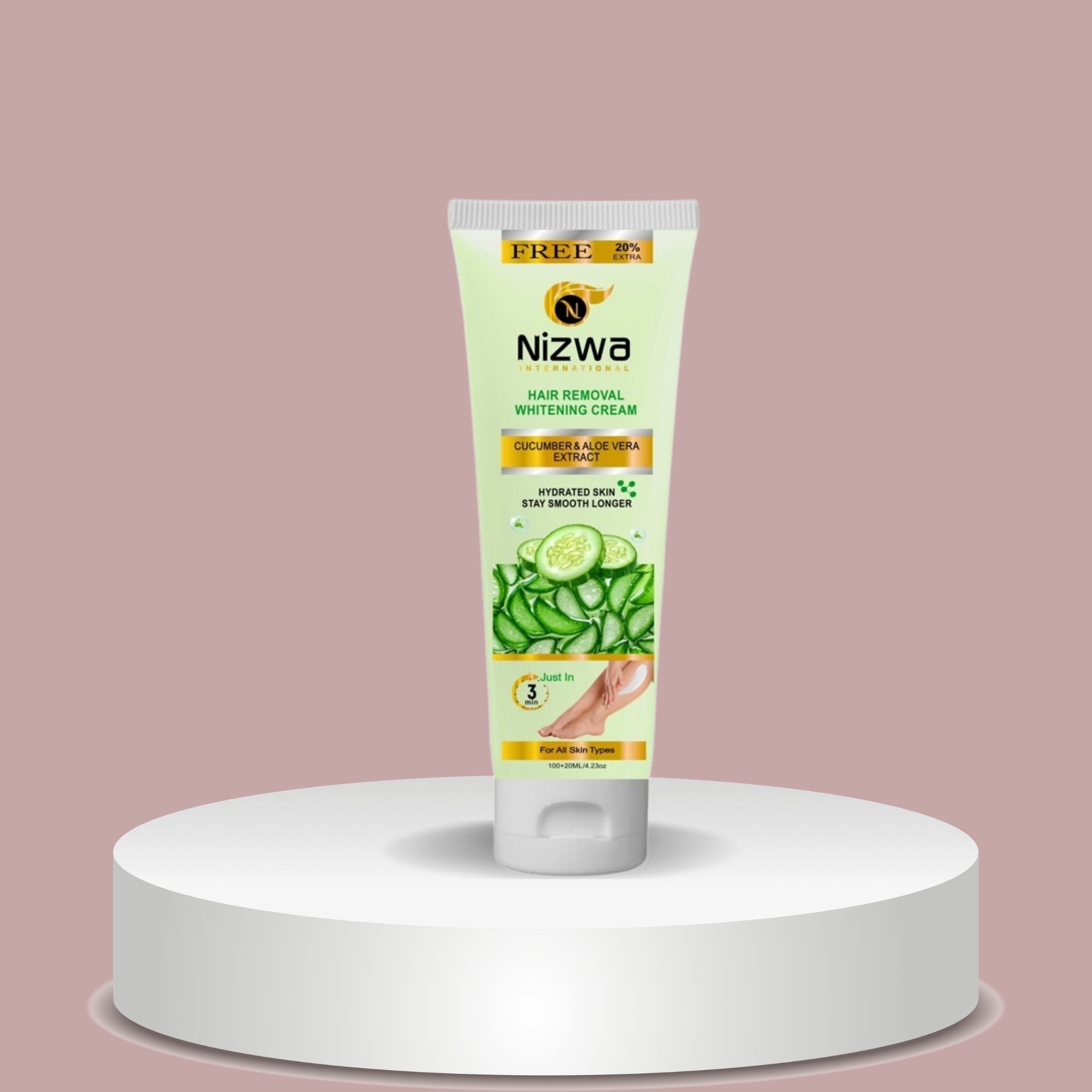Nizwa Gentle Hair Removal Cream with Cucumber & Aloe Vera Extract